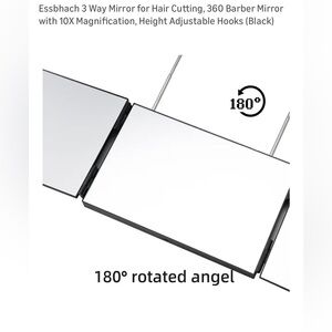 NWOT 3 way over door mirror for cutting back of hair